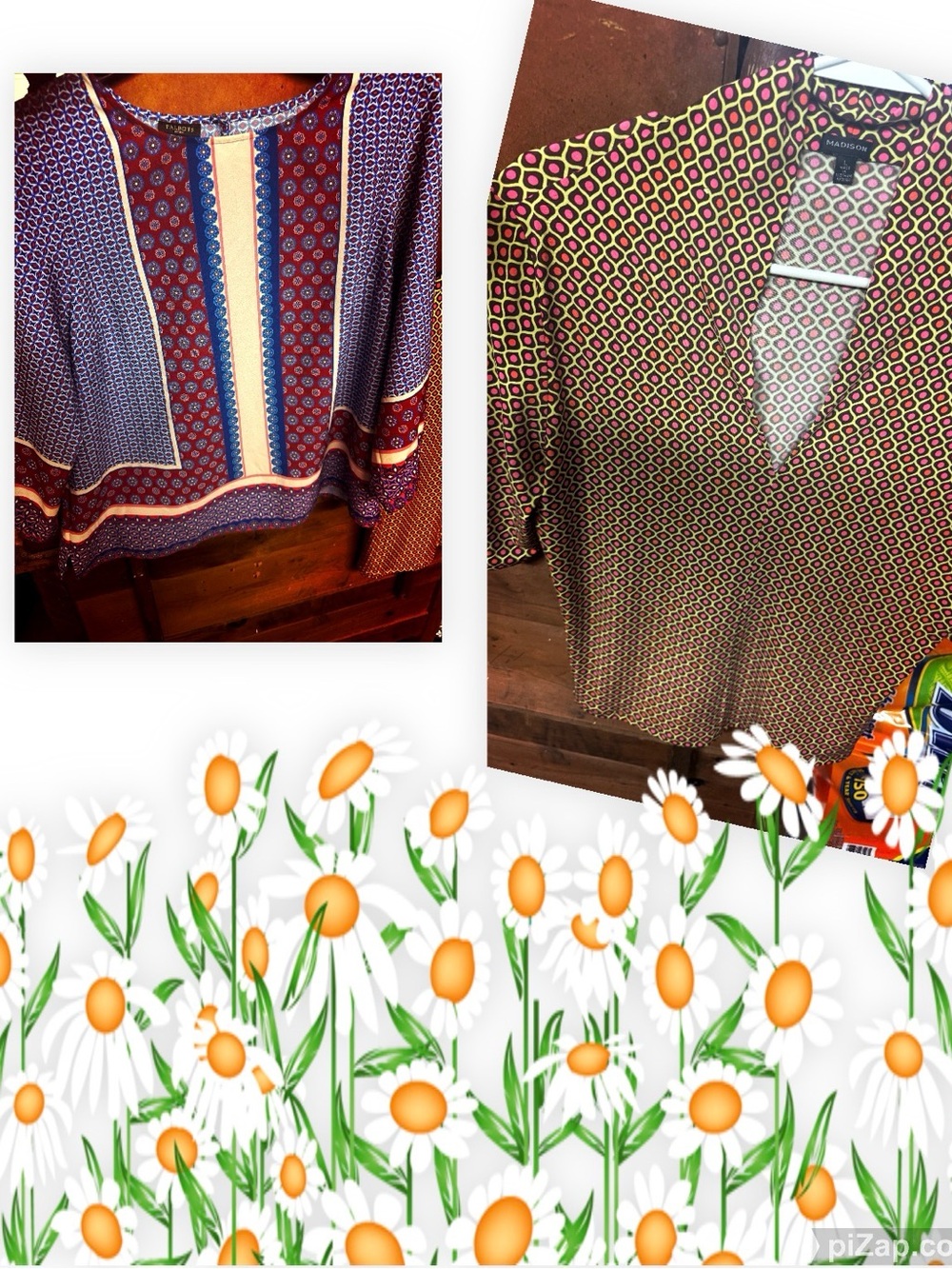 (2) Blouse lot wow get both for one price sz lrg wow